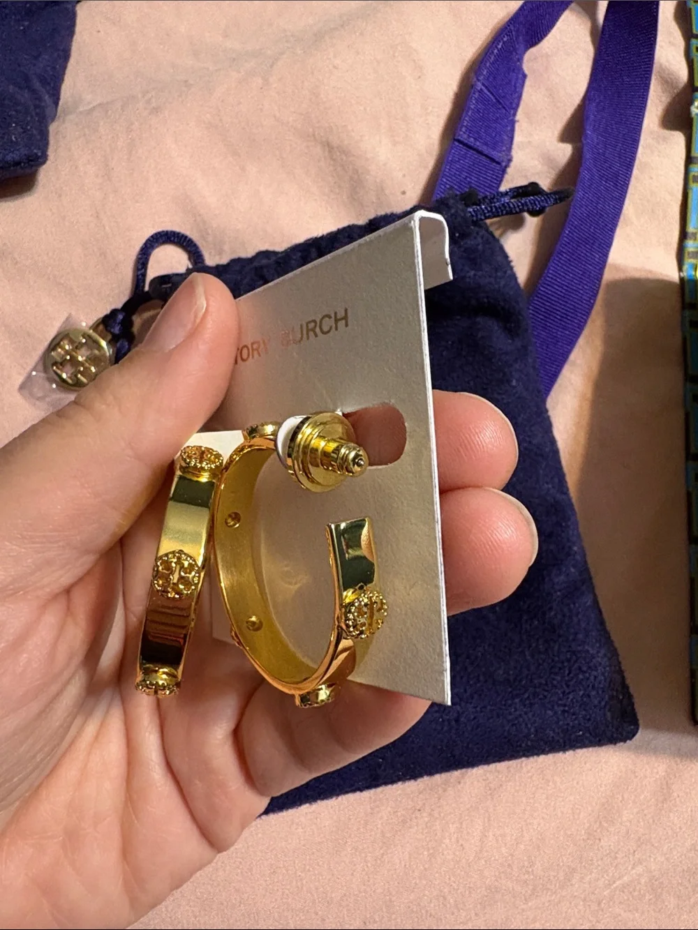 Tory Burch Blue, Purple and Yellow Patterned Accessories Box